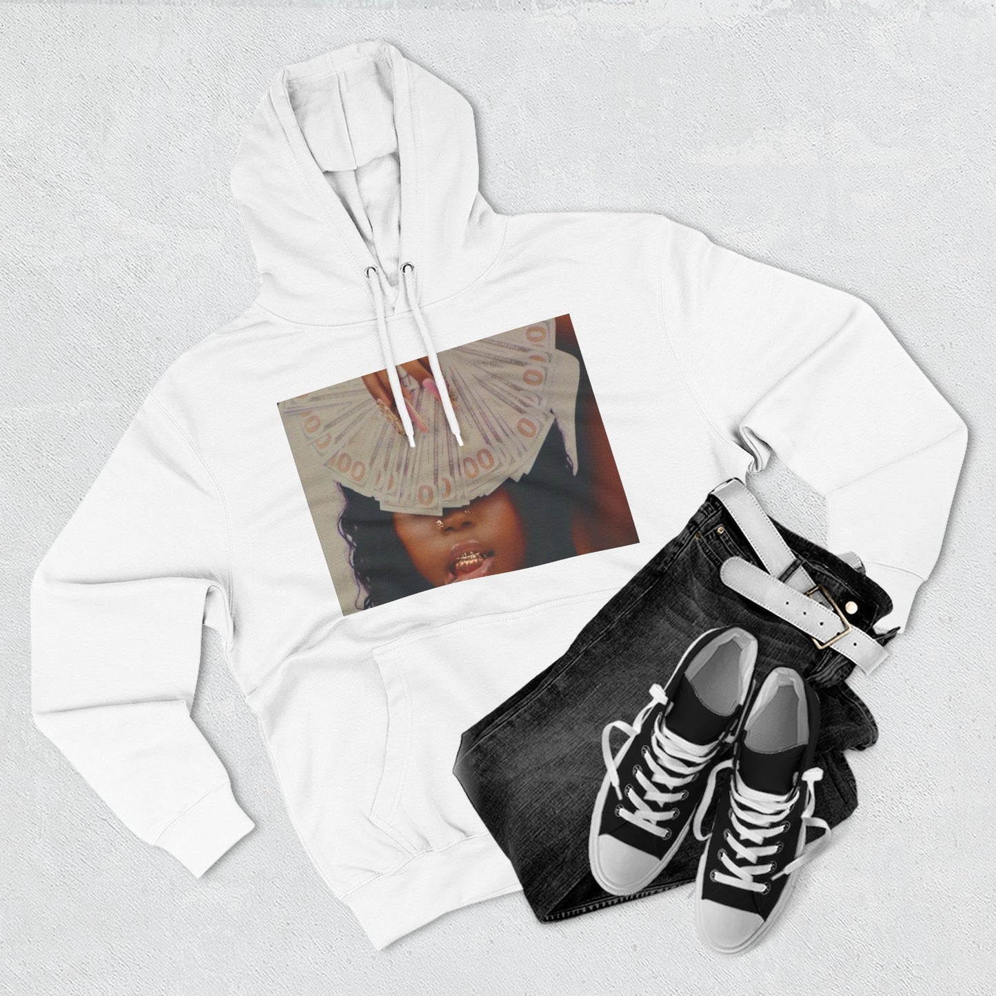 Three-Panel Fleece Hoodie