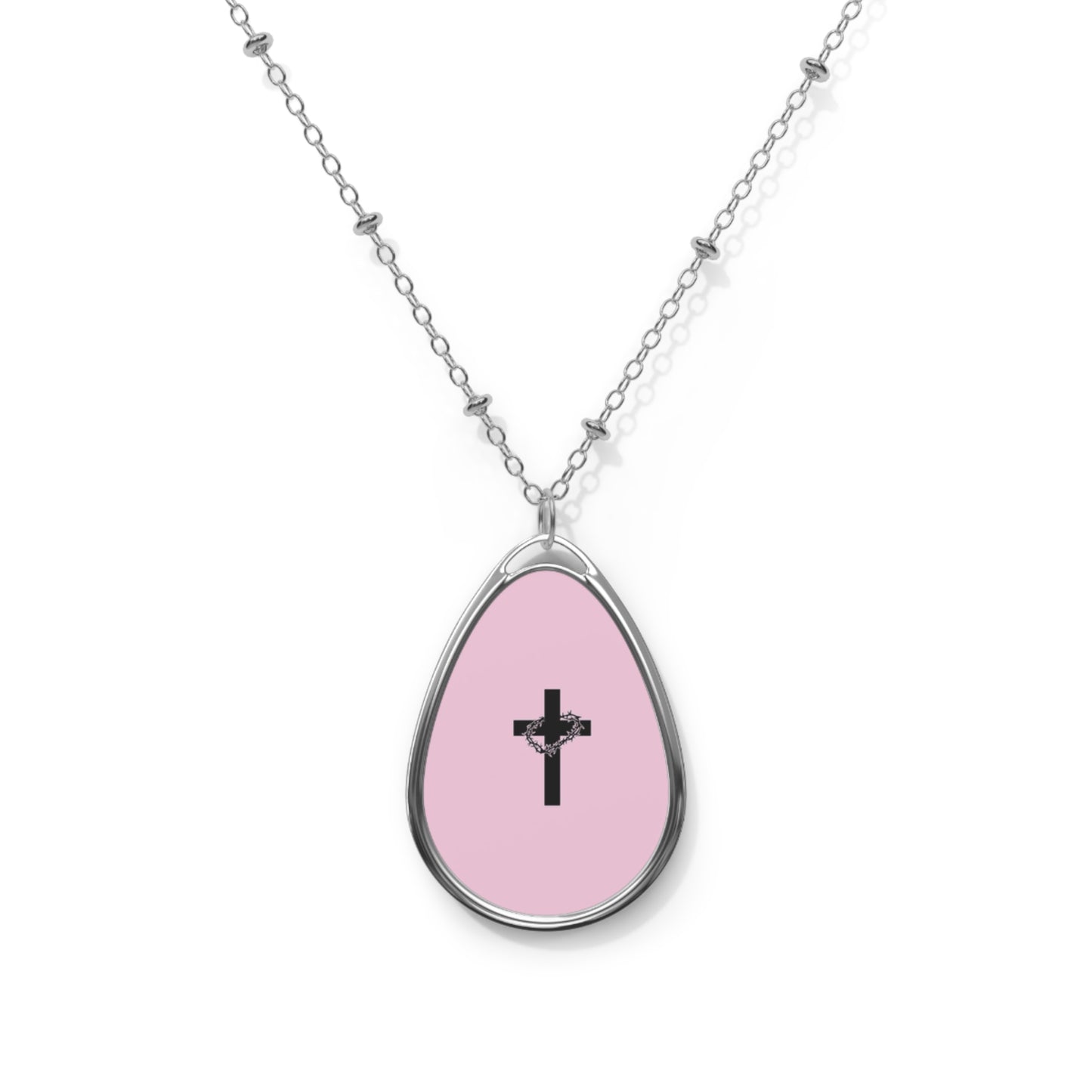 Cross Oval Necklace